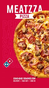 Meatzza Pizza® es una genialidad hecha pizza. El sabor inigualable de las principales carnes hacen sinergia en un manjar que solo Domino’s® pude ofrecerte. Pepperoni, jamón, salchicha italiana y carne molida se conjugan en un mar de exquisito queso mozarella madurado. Si leiste todo, hoy se pide Domino’s® #DominosRD #Dominos #DominosPizza #HoysepideDominos | Domino's Republica Dominicana | Facebook