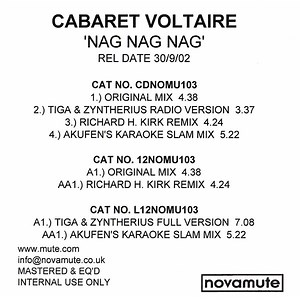 Cabaret Voltaire - Nag Nag Nag