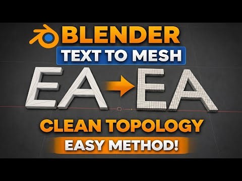 How to Convert Text to Mesh in Blender | Clean Topology Tutorial #blender #viral #tutorial