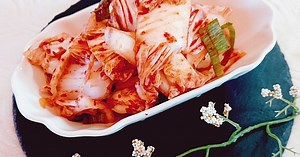 Cabbage fresh kimchi seasoning for summer side dish with cabbage