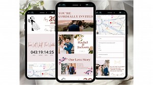 Digital Wedding Invitation Template - Clickable RSVP - Online Registry Form - Customizable Design Web - Trackable RSVP Online Registry Form