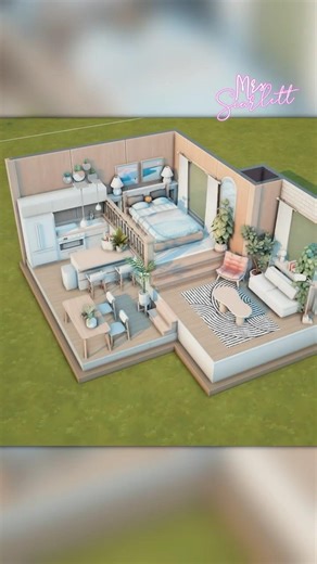 Micro Clean Apartment #simspartner #sims4build #sims4 #microhome