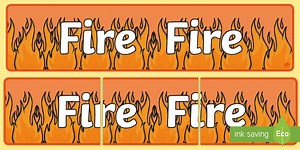 'Fire, Fire' Display Banner