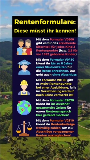 Formulare für höhere Rente!