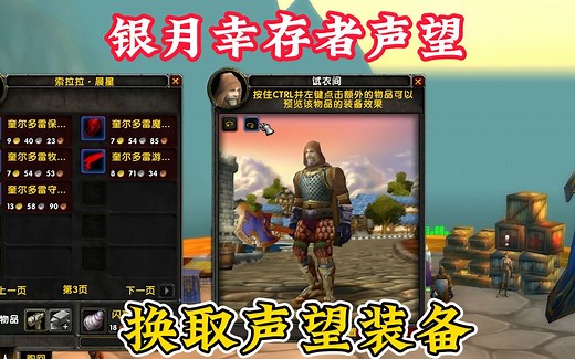 魔兽乌龟服，如何提升银月幸存者声望，10级声望武器，结实阔剑-冷月戏游人生-冷月戏游人生-哔哩哔哩视频