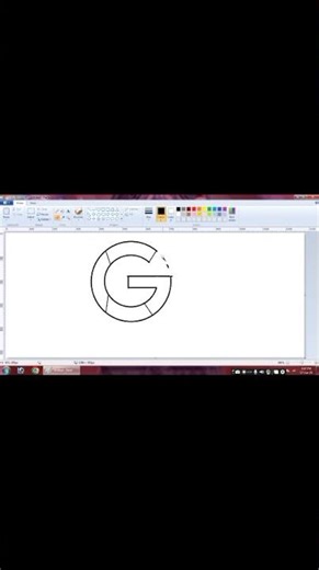 How To Draw Google Logo in Ms paint