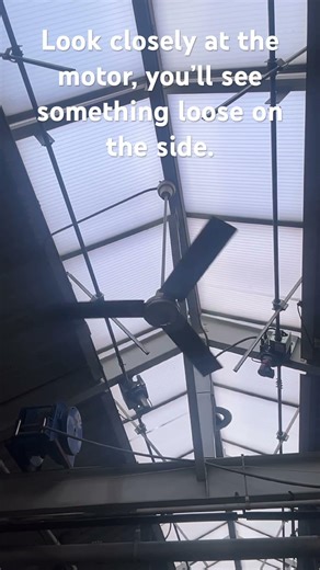 48” Leading Edge Industrial ceiling fan with a broken ring around the motor #ceilingfan