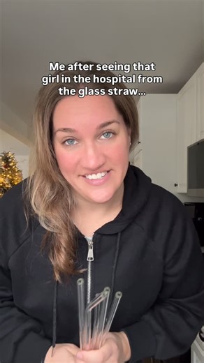 The Krista London | Parenting Comedy on Instagram: "If you haven’t seen the video yet, go watch it 😣 Off to throw out ALL my glass and metal straws now! #saftyfirst #GlassStraw"