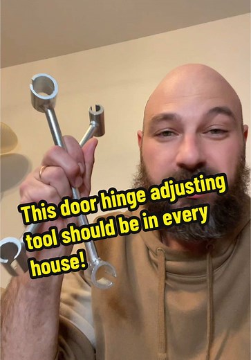 This door hinge adjusting tool should be in every house! #doorhingerepair #doorhinge #diyhomeimprovement #homerepair #hingegapadjustment #handyman #giftsforhim2025 #toolsofthetrade #fathersdaygift