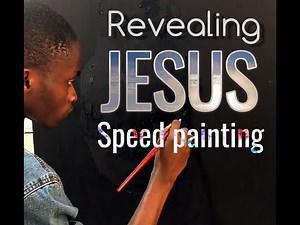 UPSIDE DOWN REVEALING JESUS - Speed Painting on stage