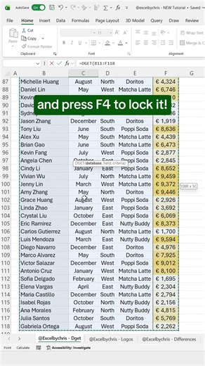 How to look up data in Excel using the Dget function! #excel #xlookup #spreadsheet