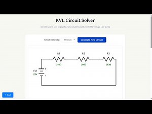KVL Circuit Solver | Kirchhoff's Voltage Law Calculator