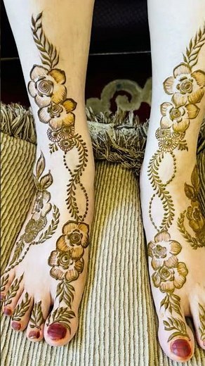 simple legs mehndi designs 2025💞💯#mehndi #henna #hennadesign #shortmehndi