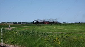 Train travels, unstoppable force driven by timeless dance of steam and coal