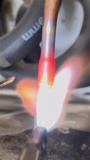 Copper Line Brazing Process#youtubeshorts#shorts#copperbrazing#welding