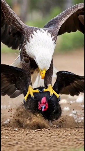 “Mother Hen vs Eagle – A Shocking Backyard Battle!” #animalfight #wildlifeentertainment #1million