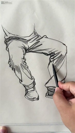 Drawing Jeans Folds & Wrinkles: Epic Pants Sketching Tutorial 👖✏️ #traditionalart