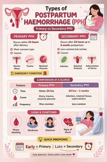 🚨 Types of Postpartum Haemorrhage (PPH) | Primary vs Secondary PPH Explained #viralshort