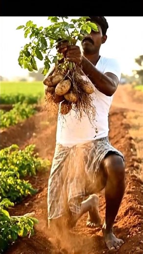 potato digging in village #potato #village #farming #digging