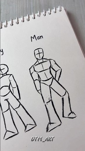 How to draw male body easy to hard #drawing #tutorial #stickman #howtodraw #fpy