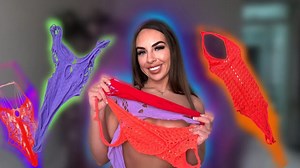 4K TRANSPARENT Fishnet Bodysuit TRY ON with Mirror View! Ana Daisy Scott TryOn - YTboob