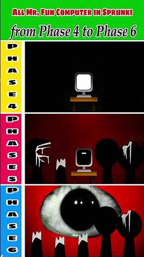 All Mr. Fun Computer in Sprunki incredibox | From Phase 4 to Phase 6 . #sprunki #sprunkiincredibox