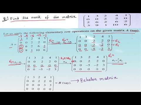 Rank of a Matrix | Matrix Algebra Problem Solving | Linear Algebra for Engineering & B.Sc Students