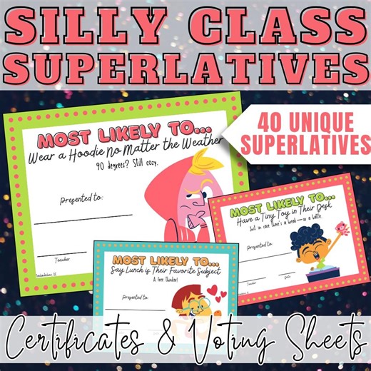Silly Superlative Funny End of Year Student Awards Funny Classroom End of Year Award Certificates Editable Award Ceremony Certificates - Etsy