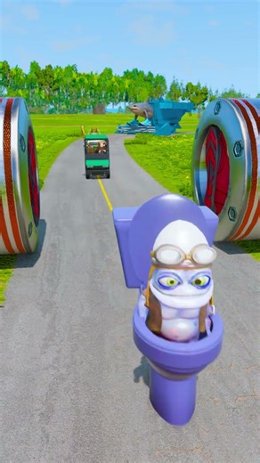 Wacky Rides & Funny Cars Against Huge Spiderman Leg Bollard Trap Crash in BeamNG.drive