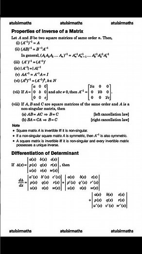 determinant | determinants class 12 maths revision notes #class12