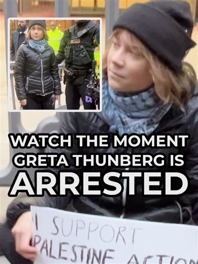 Greta Thunberg has been arrested after joining a protest in support of the Palestine Action protesters on hunger strike in prison. The Prisoners for Palestine protest group confirmed the Swedish campaigner had been detained while attending the demonstration in central London. In a video shared by the group, Ms Thunberg, 22, can be seen holding a sign reading “I support the Palestine Action prisoners. I oppose genocide” outside the central London offices of Aspen Insurance. The group claimed they