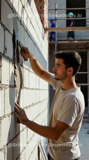 Plastering walls using simple tools by expert workers #shorts