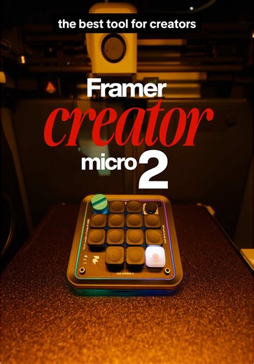 The NEW Framer Creator Micro 2 by Work Louder is INCREDIBLE! 🔥 If you aren't aware, Framer is a visual website builder that lets designers and creators design and publish fully responsive websites without writing ANY code. @Framer @work louder #FramerPartner