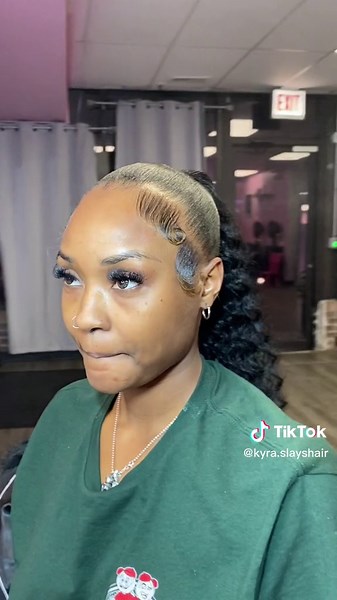 Sleek Middle Part Ponytail with Dramatic Edges Tutorial