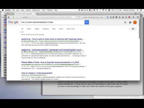 LaTex Tutorial 2: Paragraphing and Sectioning