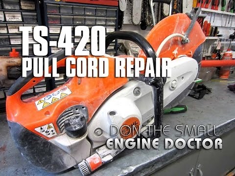 Pull Cord Repair On Stihl TS-420 Cut Off Saw
