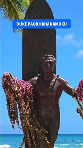 Duke Paoa Kahanamoku Statue 🌈 Hawaii John #kahanamoku #duke #waikiki #hawaii