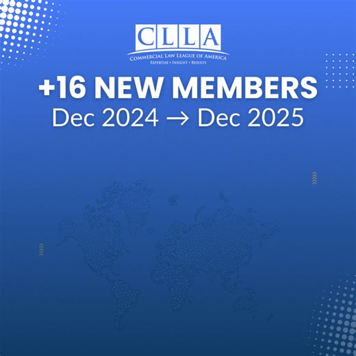 CLLA membership is on the rise! We’ve grown from 573 to 589 members at the end of 2025—and with additional new members joining since the start of 2026, our community is stronger than ever. Explore what’s ahead at https://clla.org/ | Commercial Law League of America - CLLA