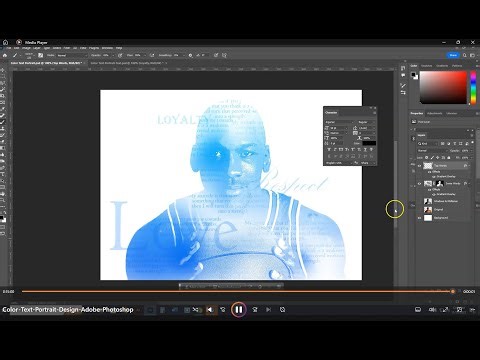 Color Text Portrait Design Adobe Photoshop