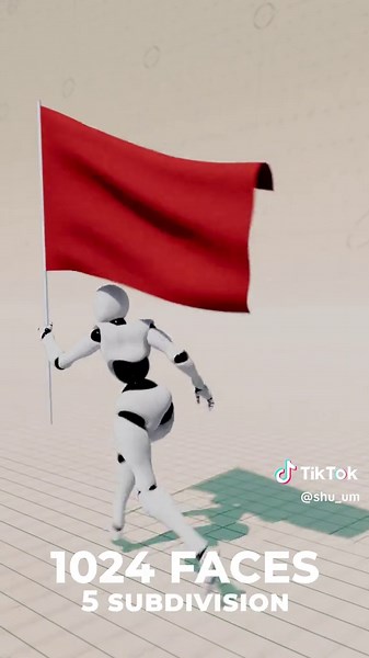 Cloth Flag Simulation: From 1 to 1,000,000 Faces