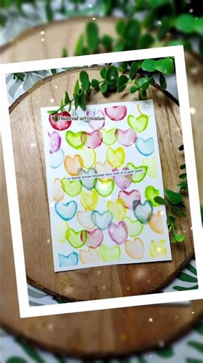 Water color heart painting 🎨🖌️#art#artist#diy #drawing #trending#interesting#painting#shorts