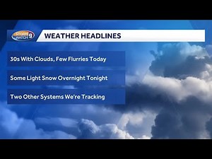 Video: Highs in 30s Monday; Tracking snow chances this week