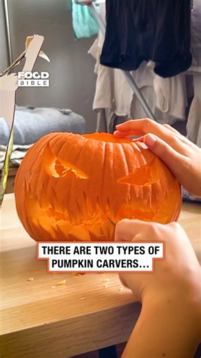 Two different types of pumpkin carvers 😂🎃 | FOODbible
