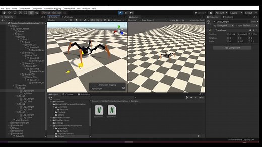 Unity3D Animation Rig 蜘蛛动画