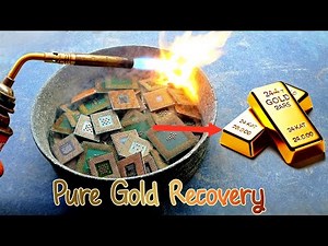 PURE GOLD RECOVERY: Step-by-Step E-Waste Refining using Aqua Regia (Green CPU Pins)