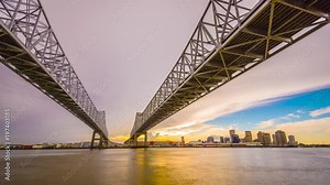 New Orleans, Louisiana, USA at Crescent City Connection Bridge