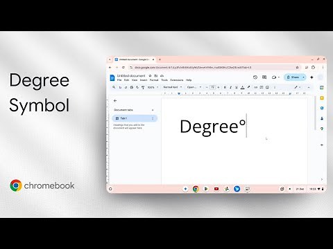 How to Make a Degree Symbol ° on Chromebook