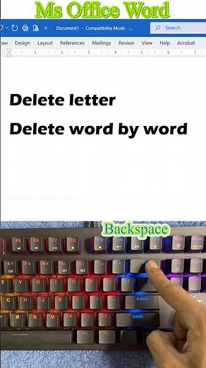 Computer🖥️ Shortcut Tricks🤩 For Delete Word Easily #keyboard #mstechtricks #shortcutkeys #msoffice