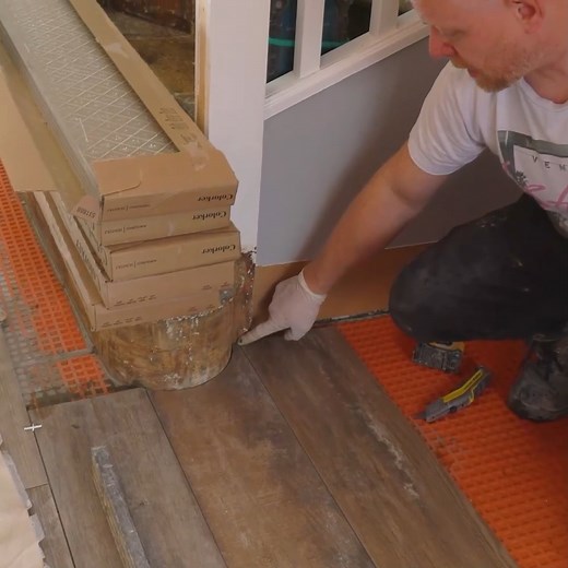 51K views · 127 reactions | Here's how you tile onto a timber floor like a floor tiling pro. A great job and you can see why this tiler has a 3-month waiting list! #tiling #flooring #diy | Skill Builder | Facebook