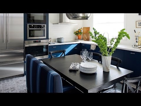 Kitchen Makeover: Blue Kitchen With Eclectic Accents